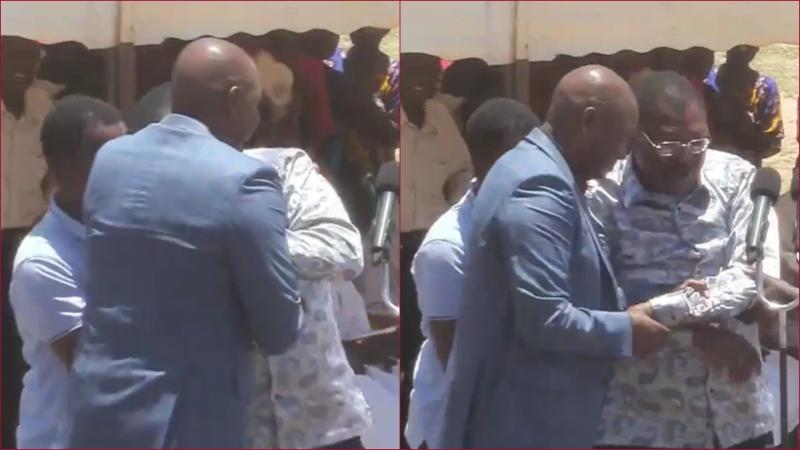 Farouk Kibet moved swiftly to save Speaker Moses Wetang'ula from a fall.